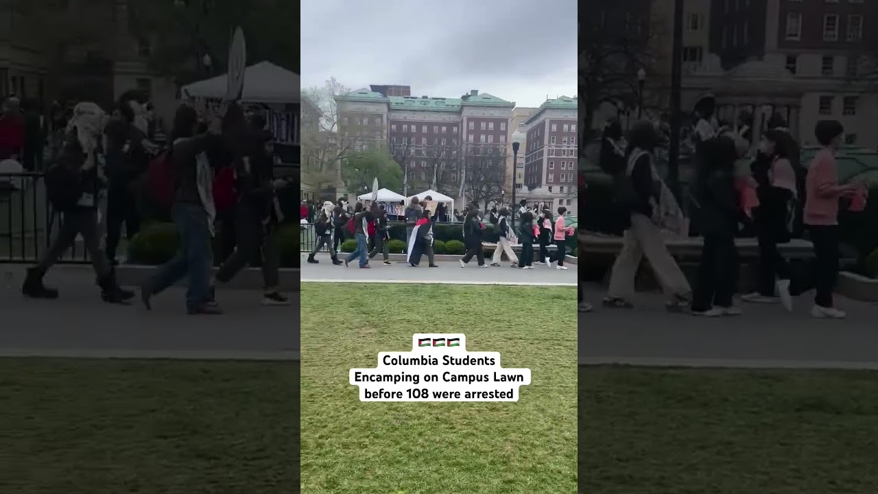 🇵🇸 Columbia University Encampment Pro Palestinian Protesters vs Counter Protesters