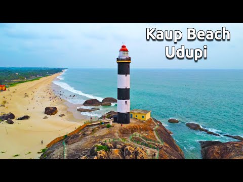 Kaup Beach Lighthouse drone Udupi tourism Kannada vlog 121 years old lighthouse Karnataka tourism