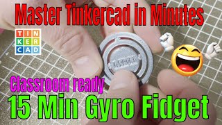 Make an EPIC Tinkercad Print in Place Gyro Fidget Spinner SO FAST!