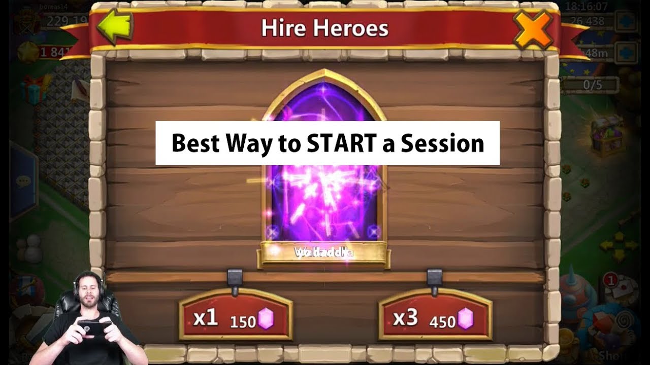 Amazing First HERO Roll WOW Rolling 26k Gems For Heroes Castle Clash