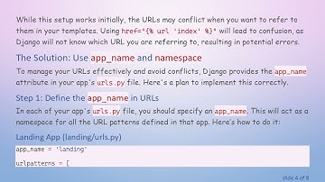 Differentiating Django URLs with namespace and app_name for Multiple Apps