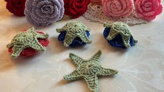 How to make crochet Rose Flower sepal. #easycrochet #crochetroseflower