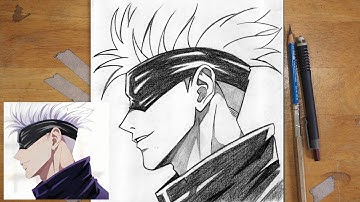 Gojo Drawing Easy | Step by Step Jujutsu Kaisen Tutorial for Beginners