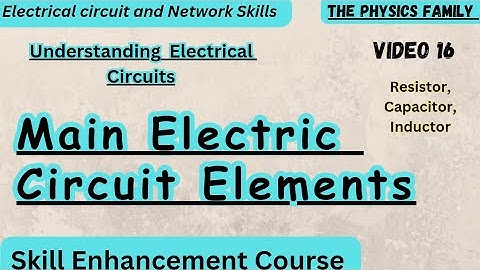 Main Electric Circuit Elements//Electrical Circuits and Network Skills video 16//BSC Physics