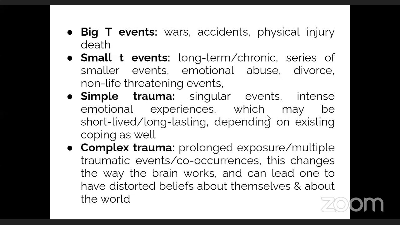 Big T vs Little t Trauma in Young Adults