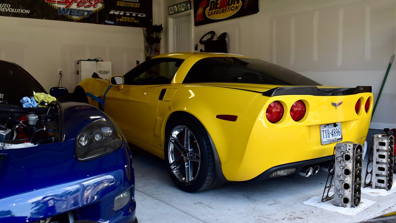 CORVETTE C6 Z06 Heads Cam Install Part 1 YouTube