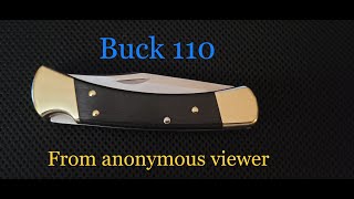 Buck 110 donated by anonymous viewer