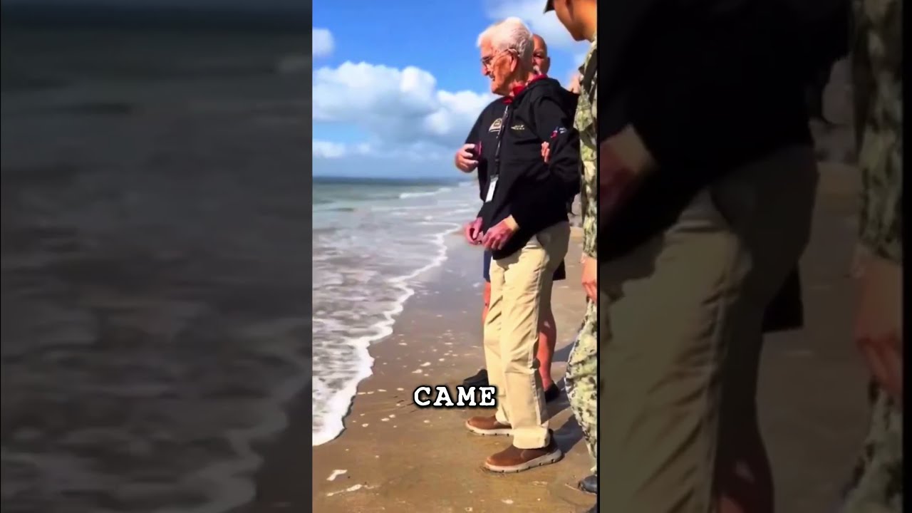 The Moment A 101 Year Old WWII Veteran Returns To Normandy Beach After 80 Years 