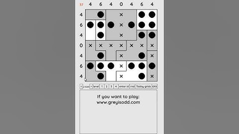 Grey is Odd - Today grids. Solution level 1 7X7 dated 04-09-2024