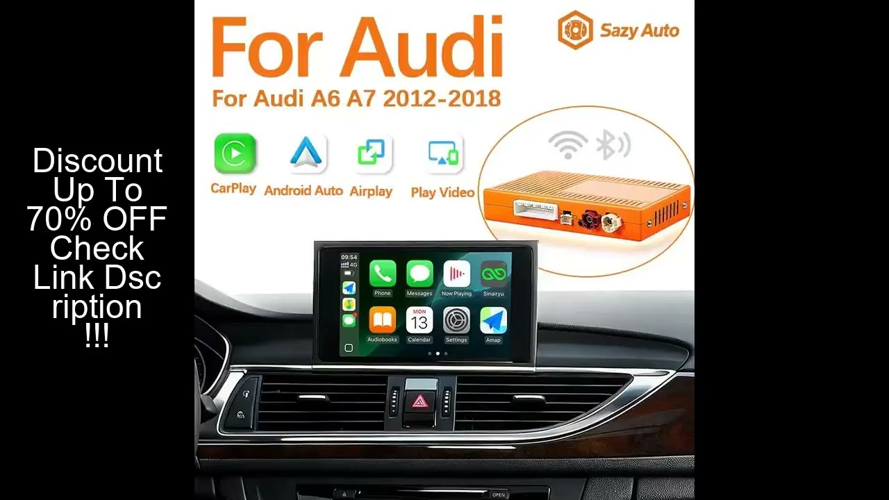 SAZYAUTO Wireless CarPlay Interface for Audi A6 A7 S6 S7 MHI2 2016-2018 with AirPlay Mirror Link Car