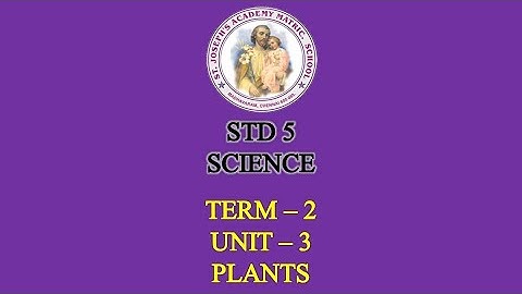 SCIENCE STD 5 | PLANTS | TERM - 2 | UNIT - 3