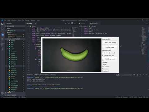 size and ripeness of banana determination