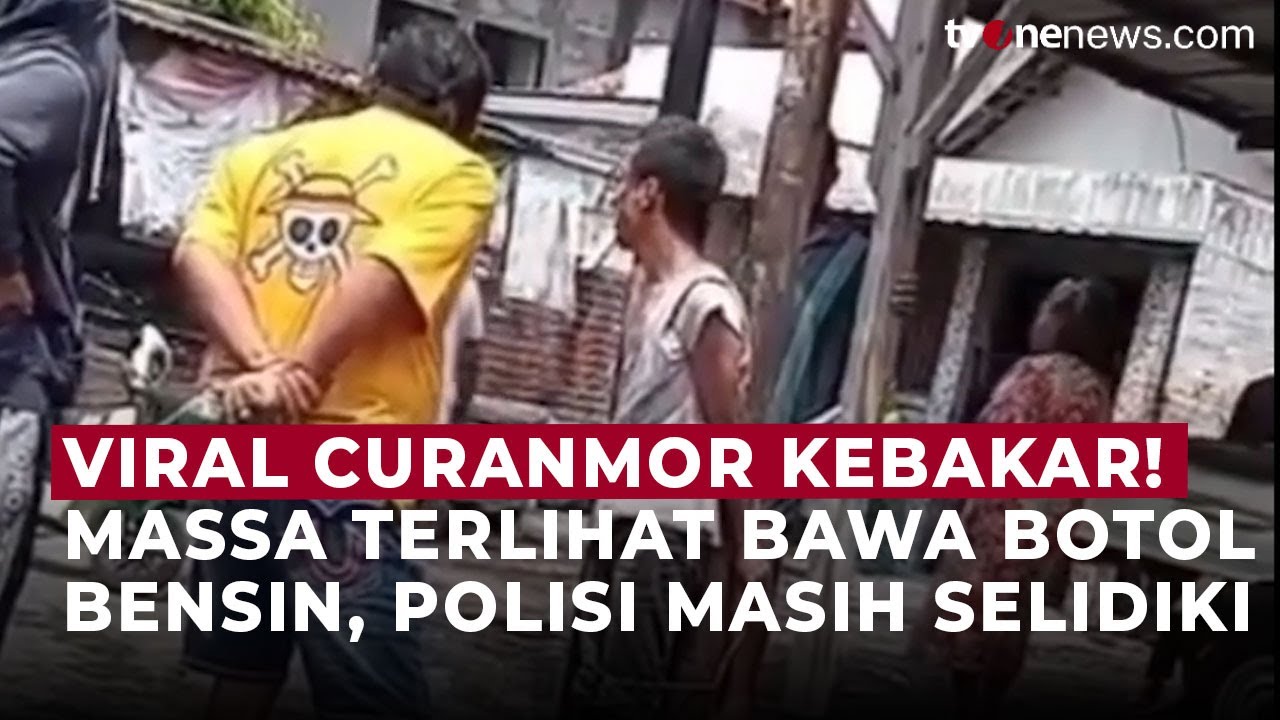 Viral Video Pelaku Curanmor Terbakar di Surabaya Warga Terlihat Bawa Bensin | OneNews Update