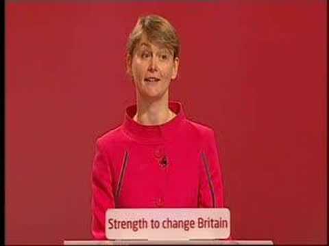 Yvette Cooper, Minister for Housing, speaks to the Labour Party Conference