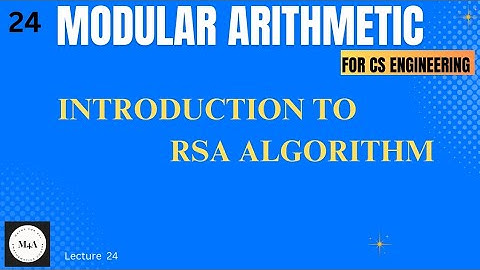 RSA Algorithm Introduction||Modular Arithmetic|| Cryptography||22mats101 Module 4|| Dr. Sujata T