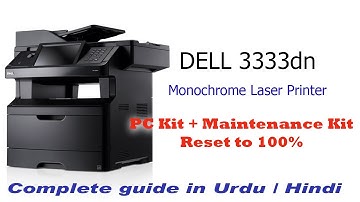 Dell 3333dn PC & Maintenance Kit Reset