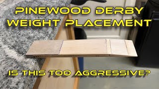 Pinewood derby car weight placement