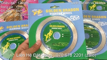 LƯỠI CẮT GẠCH RỒNG VÀNG KHÔ ƯỚC 125MM || ĐÁ CẮT