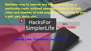 Reliable way to search any file extension on a particular topic.