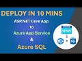 Deploy an ASP.NET Core App to Azure App Service with Azure SQL Database