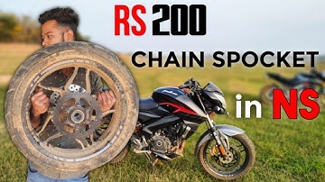 Pulsar RS200 Chain Spocket in NS200 || Performance improvement Review