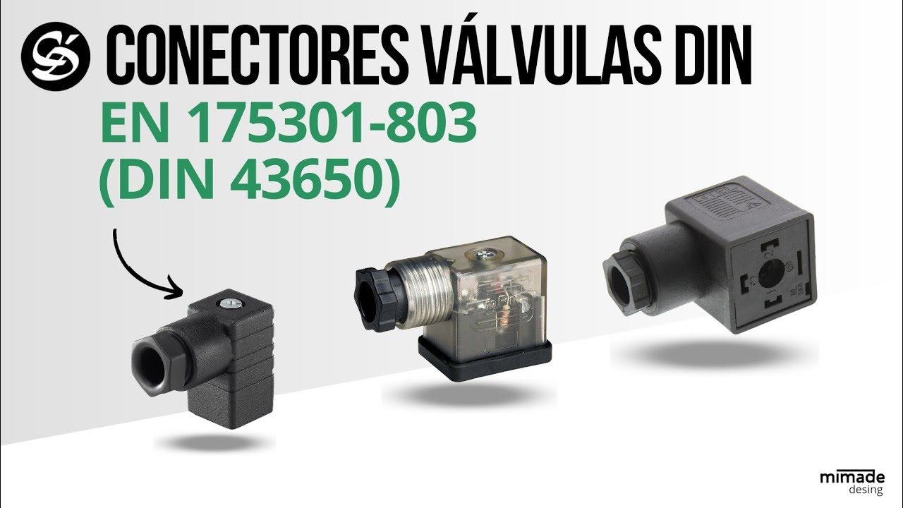 Conectores eléctricos industriales EN 175301-803(antiguo DIN 43650) para bobinas, valvulas | Délmart