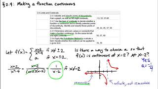 Continuity - Video 4 - Making a Function Continuous