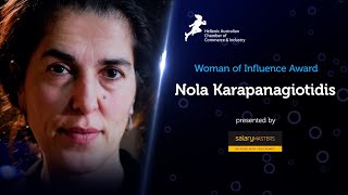 2021 HACCI Woman of Influence Award presented by SalaryMasters – Nola Karapanagiotidis