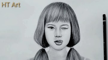 Cách vẽ tóc bằng bút chì cực dễ / vẽ chân dung / htart