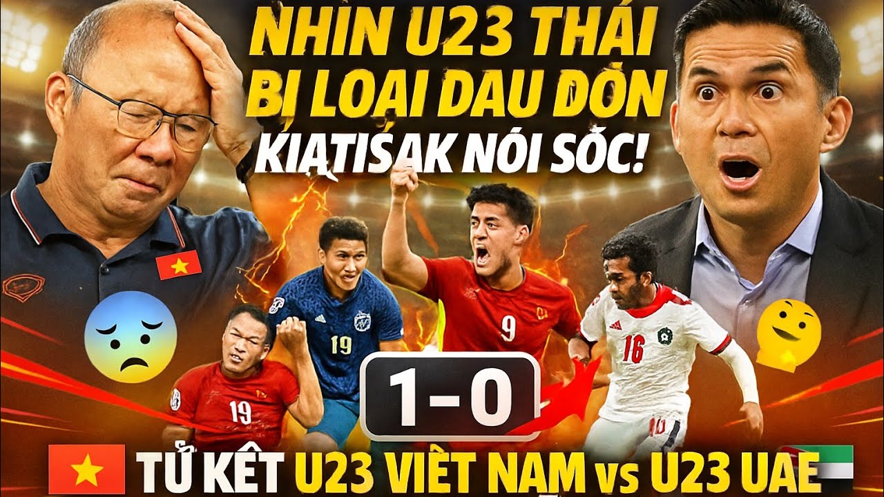Nhìn U23 Thái Lan Bị Loại Đau Đớn, Kiatisak Nói Sốc Về Tứ Kết U23 Việt Nam vs U23 UAE Khiến NHM Bật