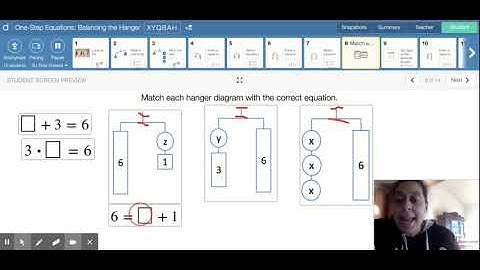 One-Step Equations: Balancing the Hanger • Teacher Dashboard