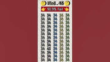 find odd number 43 ; #shorts #maths #facts #mathpuzzle #games #iqtest #riddles