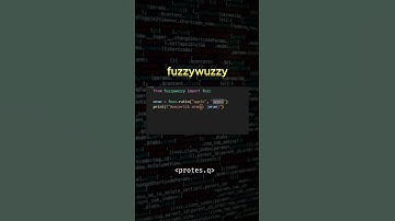 FUZZYWUZZY#py #python #kod #kodlama #programlama #yazılım #bilişim #developer #software