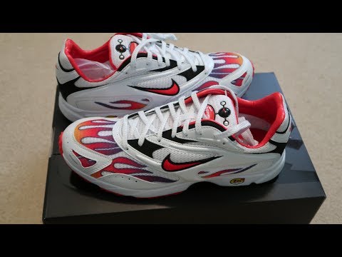 Supreme x Nike Zoom Streak Spectrum Plus Sneaker Unboxing - YouTube