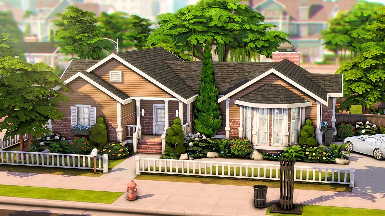 Base Game BFF Roommates Home in Newcrest 🏠 The Sims 4 Speed Build No