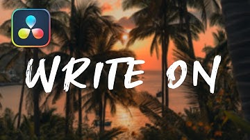Write On Effect TEXT ANIMATION DaVinci Resolve 19