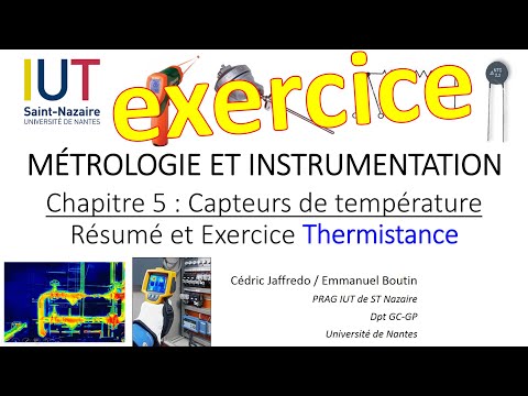 Résumé de cours et Exercice Thermistance (CTN)