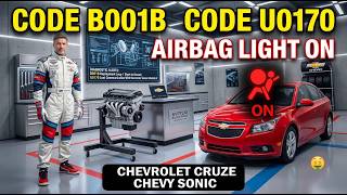 How to Fix Airbag Light ON | Code B001B & U0170 Chevy Cruze & Sonic