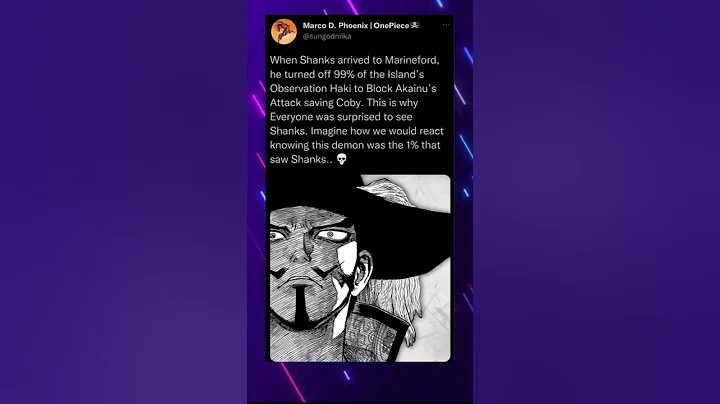 Shanks The killer of observation Haki 😈 and rival swordsman 👿