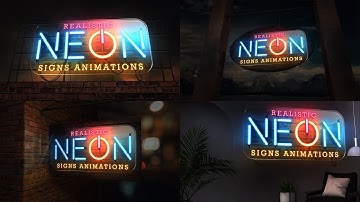 ✨Realistic✨ Glass Neon logo animation | Neon intro video | Neon signs animation | Neon video for you