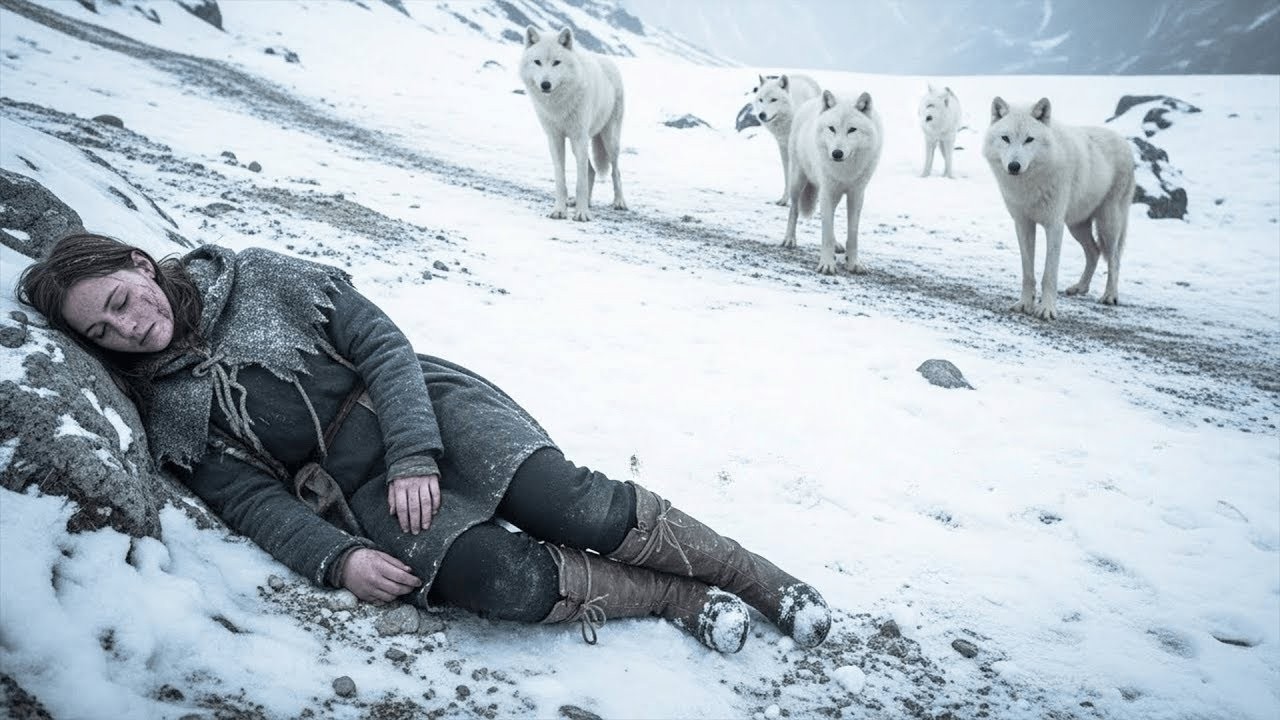 Die Stumme Omega Zeichnete Eine Warnung Im Schnee—Bei Morgengrauen Umringten Sie 30 Weiße Wölfe