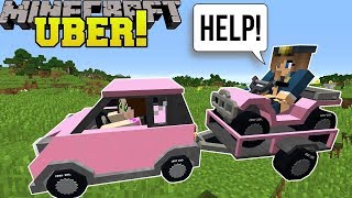 PopularMMOs Pat and Jen BECOMING AN UBER DRIVER In Minecraft!!!