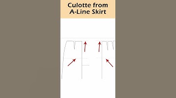 How to draft Crotch Lines for Culotte from A-line skirt patterns [Pattern Making Tutorial]_#short