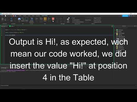 Intro to Tables (Lua Script) [ROBLOX TUTORIAL]