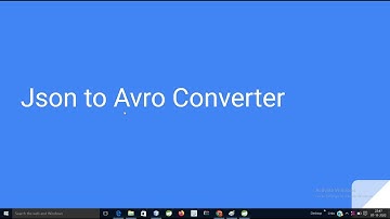 Json To Avro Converter