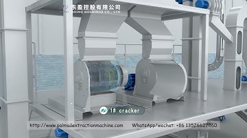 Palm nuts cracker machine 3D animation video, palm nuts cracking machine working video