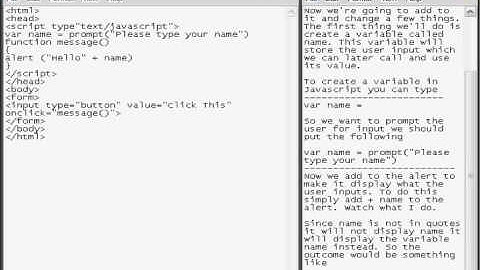 JavaScript Tutorial 2: Input boxes & Basic Variable