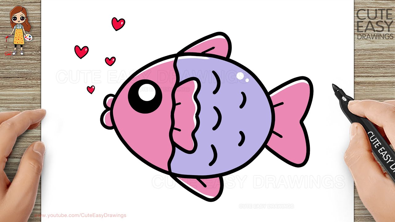 Cute Coloring Pages For Baby Goldfish Outline Sketch Drawing Vector, Cute  Fish Drawing, Cute Fish Outline, Cute Fish Sketch PNG and Vector with  Transparent Background for Free Download