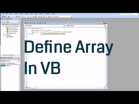 How to define array in Visual Basic