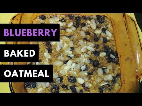 Baked Blueberry Oatmeal Recipe for weight watchers (7SP Total)